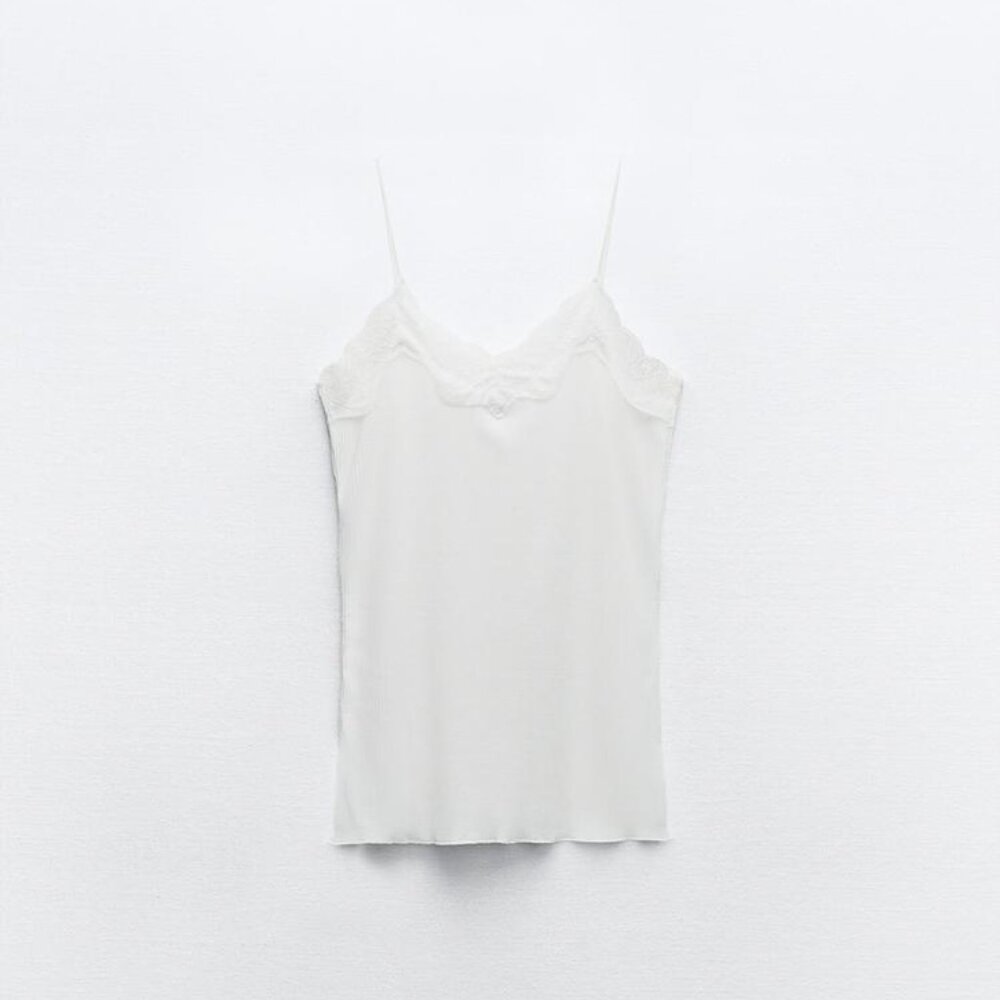 Zara White Lace Tank - With Tags
